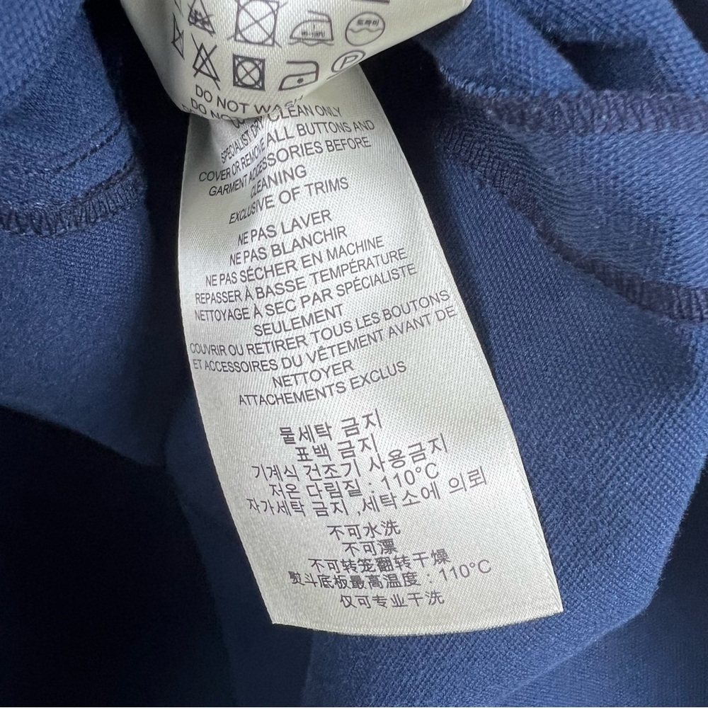 Burberry Brit Shirt Dress Dark Blue Short Sleeve Cotton Size Small - Picture 6 of 7